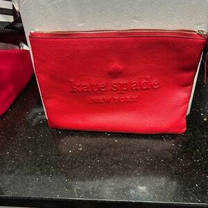 Kate Spade Red Wristlet Clutch